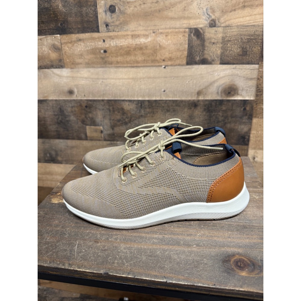 Vince Camuto Edelgard Tan Knit Lace Up Sneakers Mens 8M VV-EDELGARD